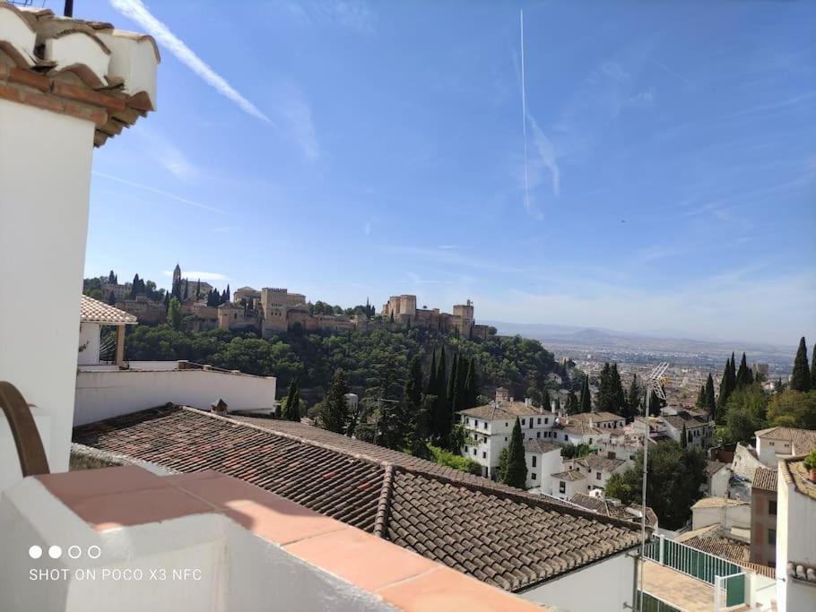 Cueva Albaicín Granada avec vue sur l'Alhambra Villa Exterior foto